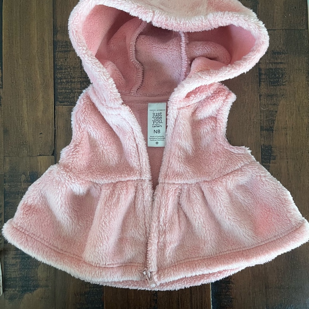 Carter's Pink Fleece Hooded Vest